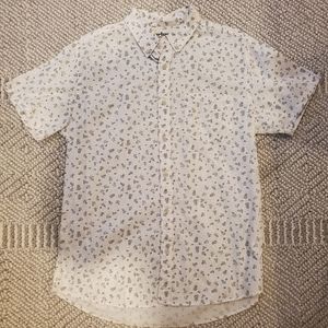 Pinapple Pattern Button Down Short Sleeve T